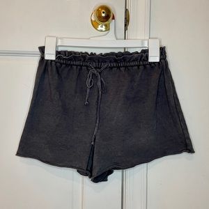 Aerie slightly distressed faded black lounge shorts shorts size xs/tp